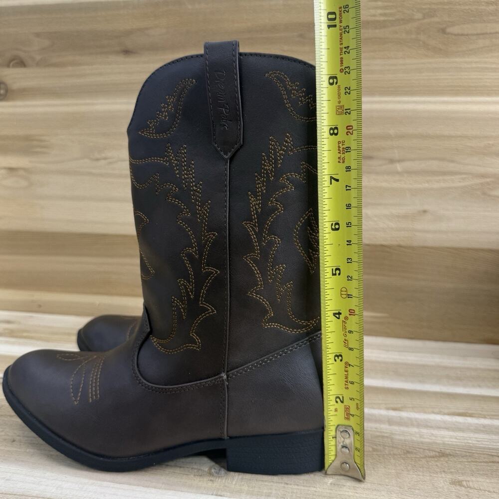 Dream Pairs Kids Girls Cowgirl Western Boots Mid Calf Boots Riding Boots Size 3Y - Picture 6 of 11